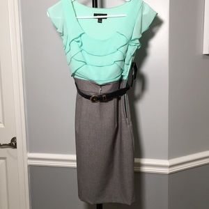 aqua and grey dress. NWT